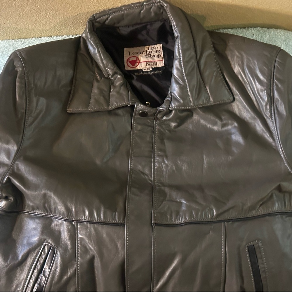 The leather shop grey jacket